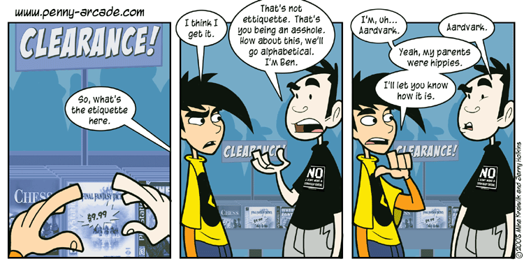 Penny Arcade 6.10.2003