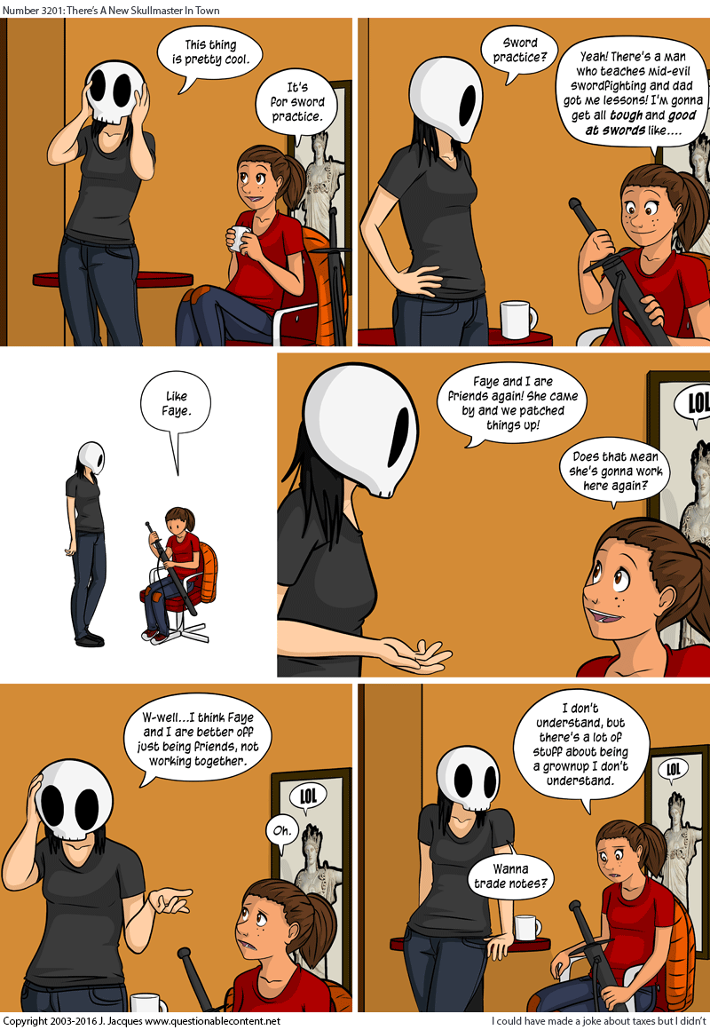 Questionable Content 18.4.2016