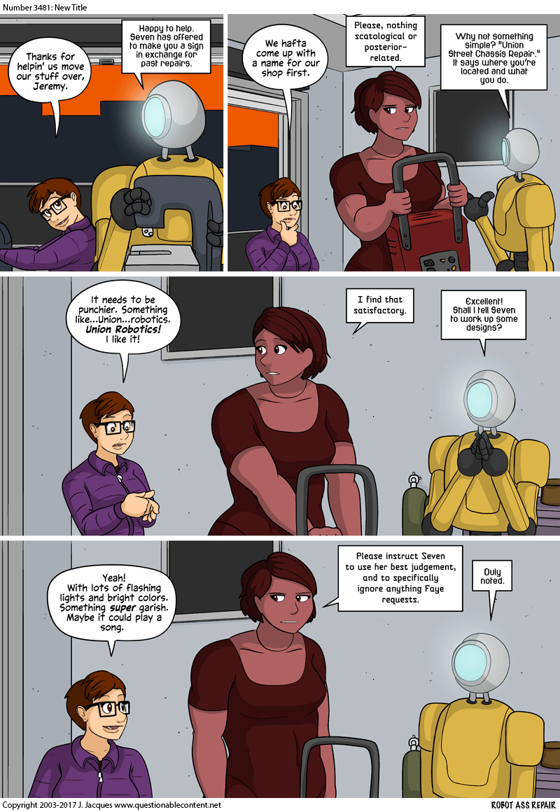 Questionable Content 15.5.2017