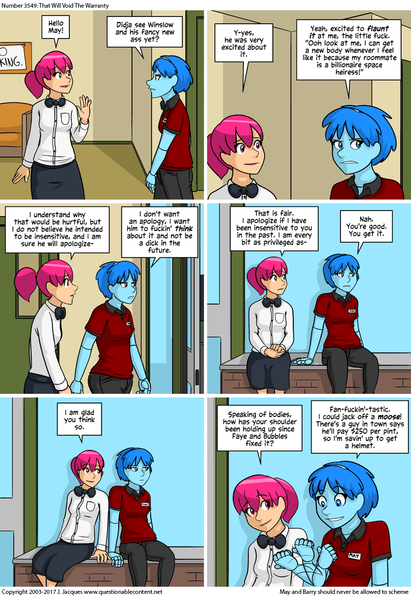 Questionable Content 17.8.2017