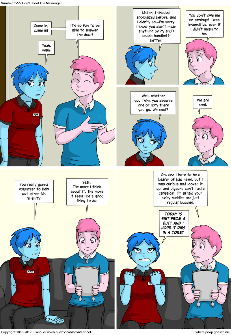 Questionable Content 25.8.2017