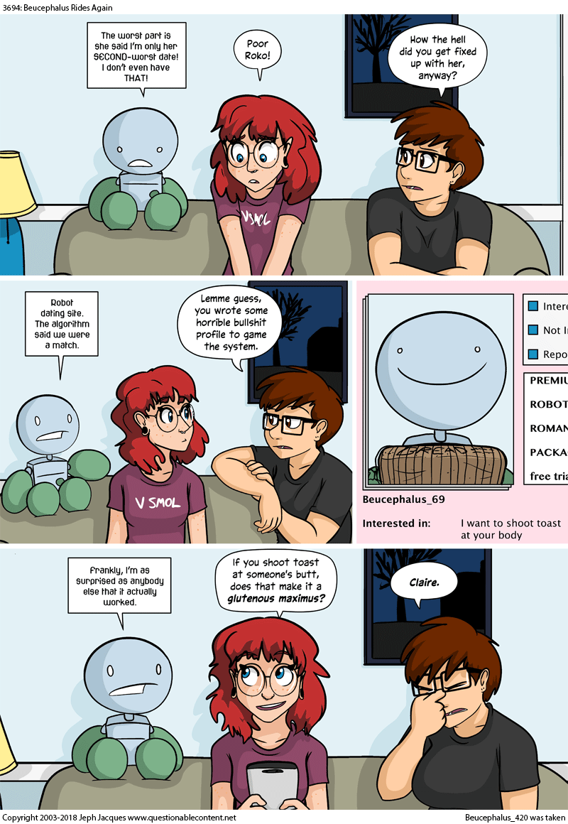 Questionable Content 8.3.2018