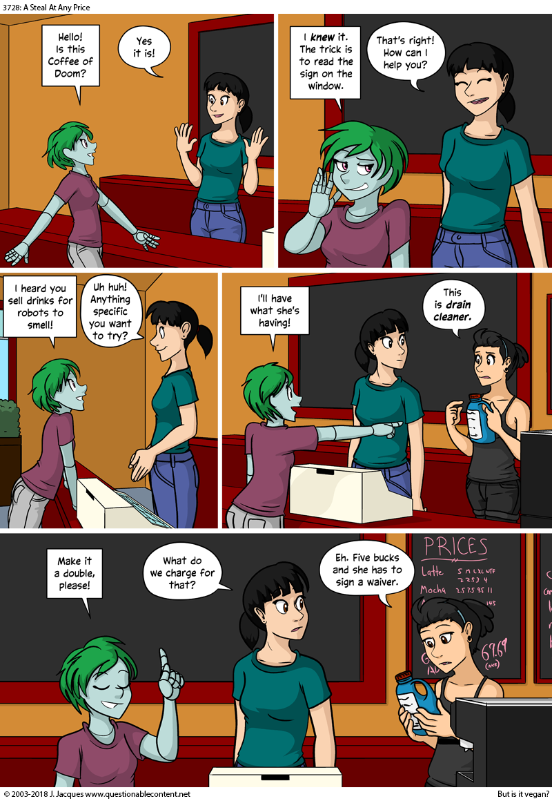 Questionable Content 25.4.2018