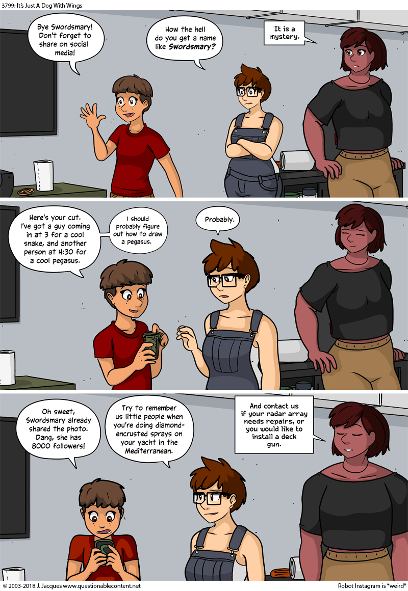 Questionable Content 2.8.2018