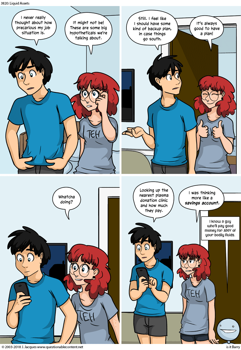 Questionable Content 31.8.2018