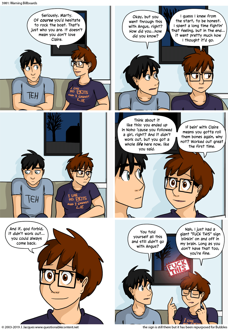 Questionable Content 15.4.2019