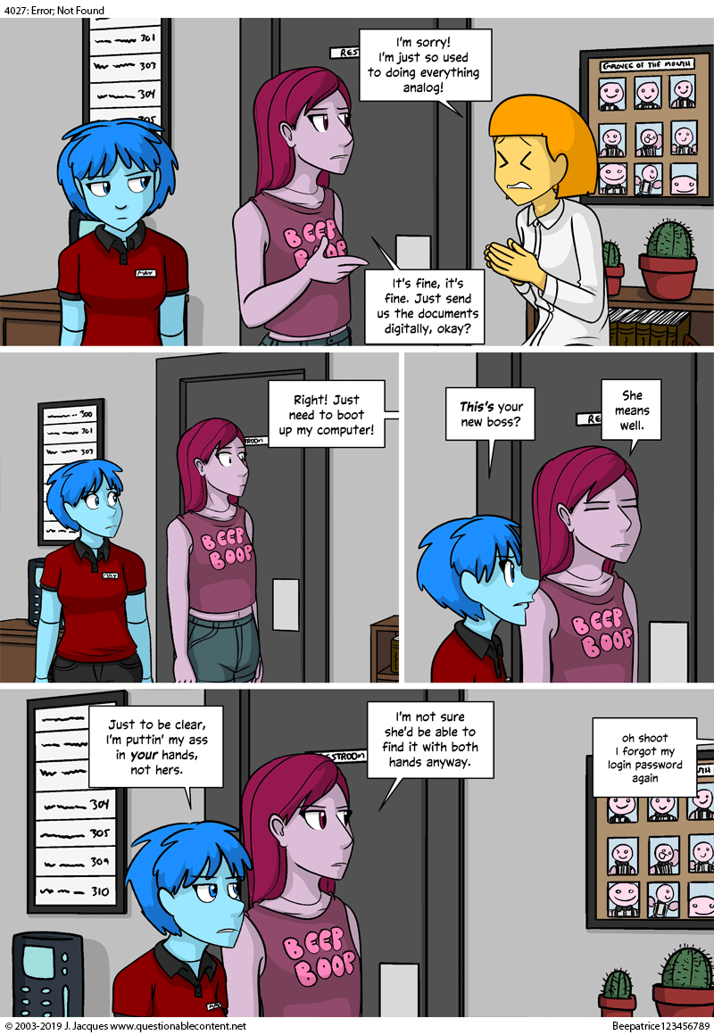 Questionable Content 18.6.2019