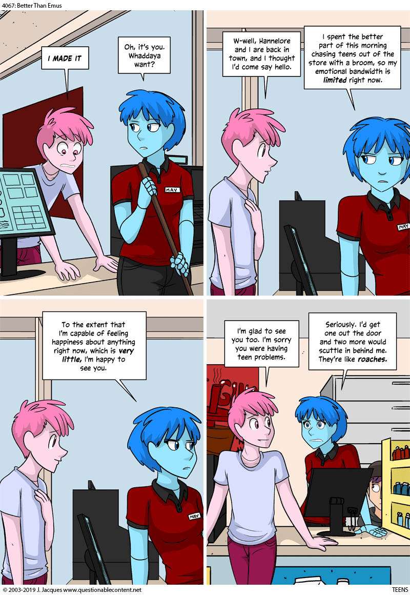 Questionable Content 13.8.2019