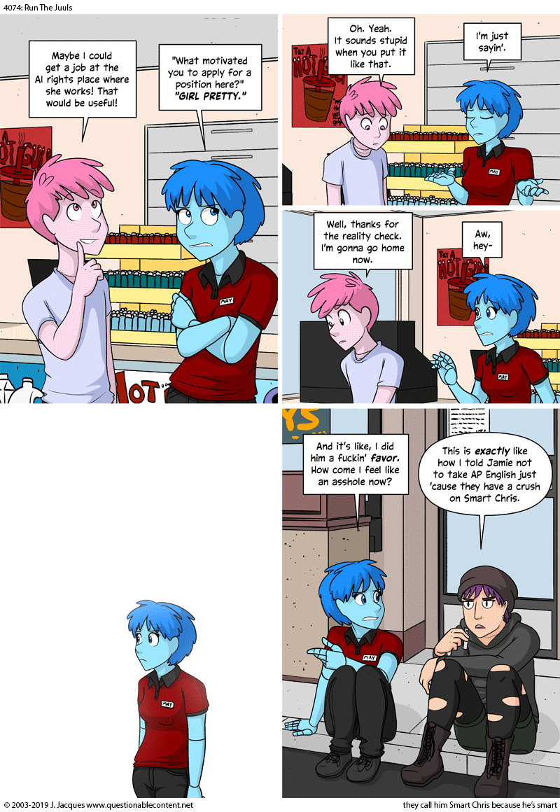 Questionable Content 22.8.2019