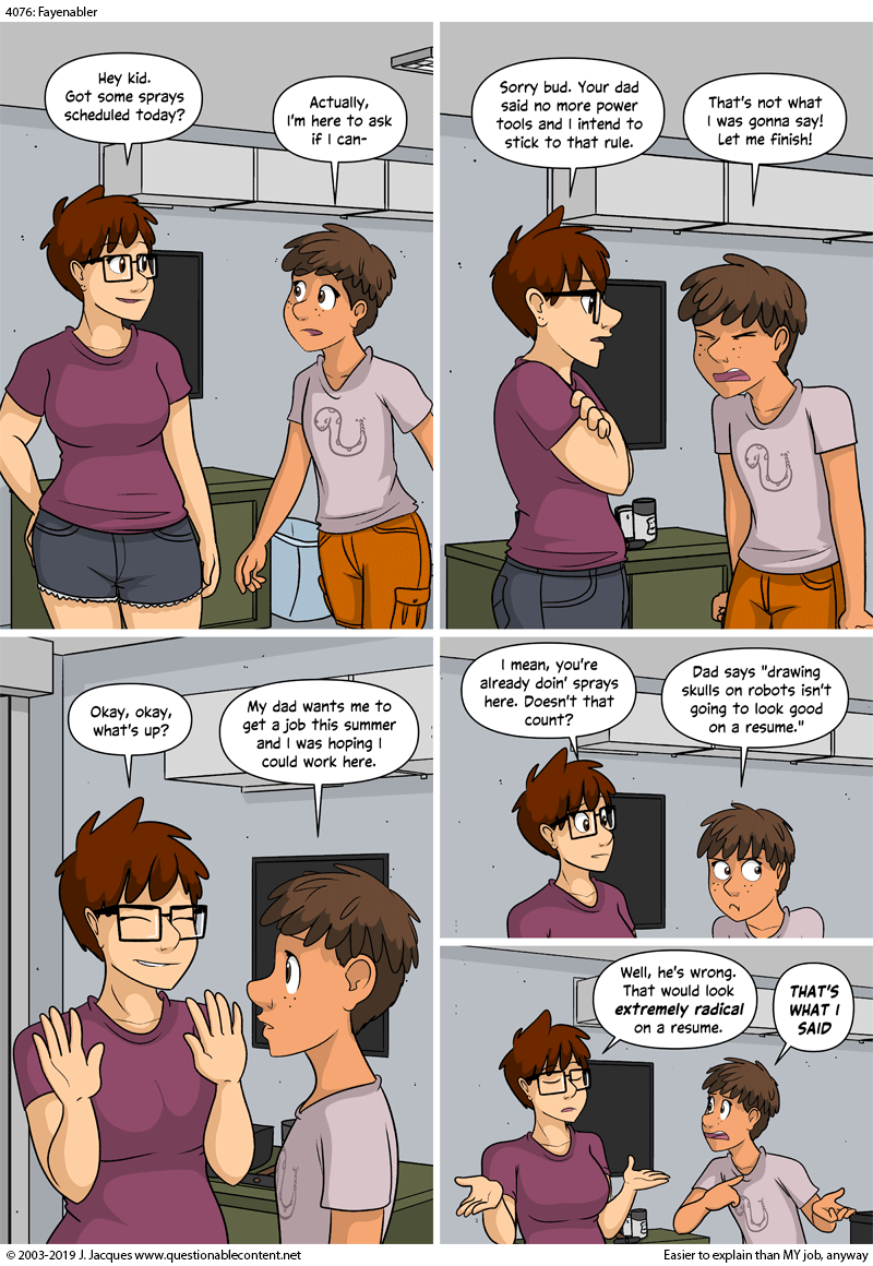 Questionable Content 26.8.2019