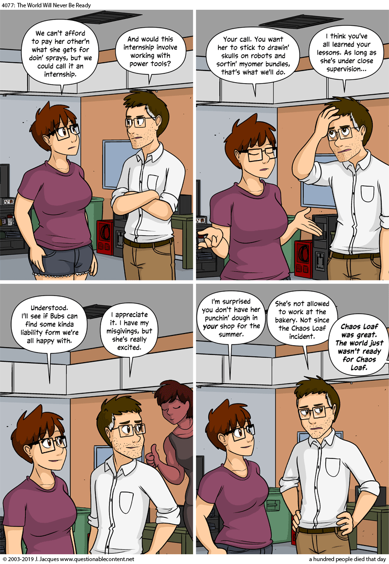 Questionable Content 27.8.2019