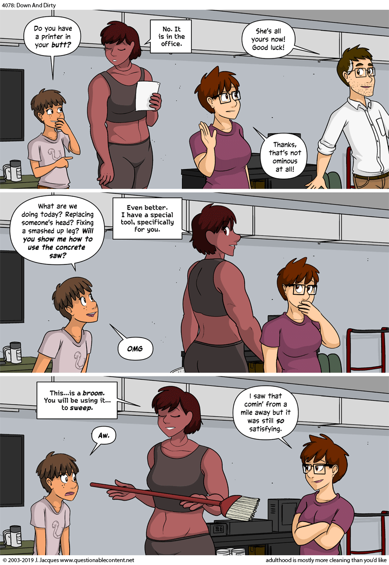 Questionable Content 28.8.2019