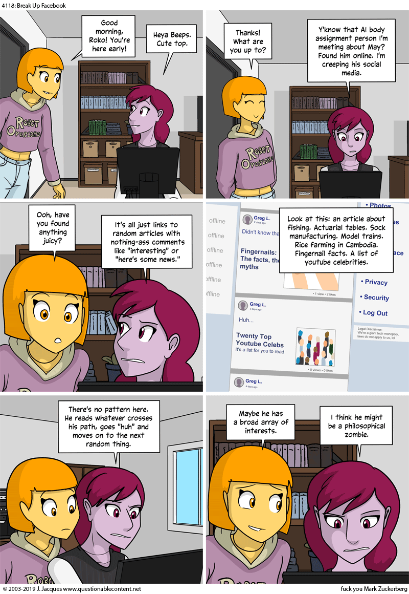 Questionable Content 23.10.2019