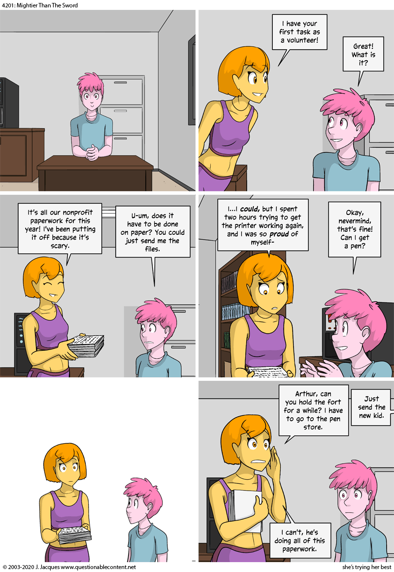 Questionable Content 17.2.2020