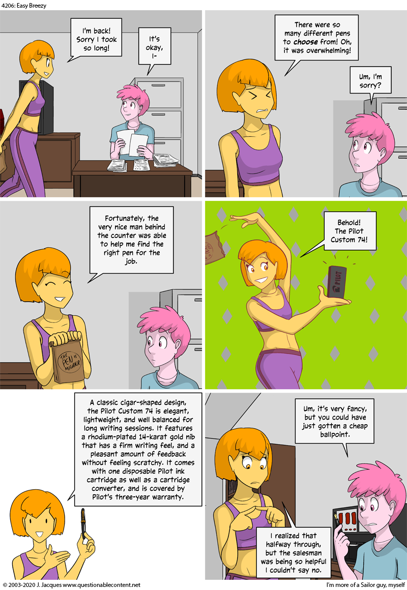 Questionable Content 24.2.2020