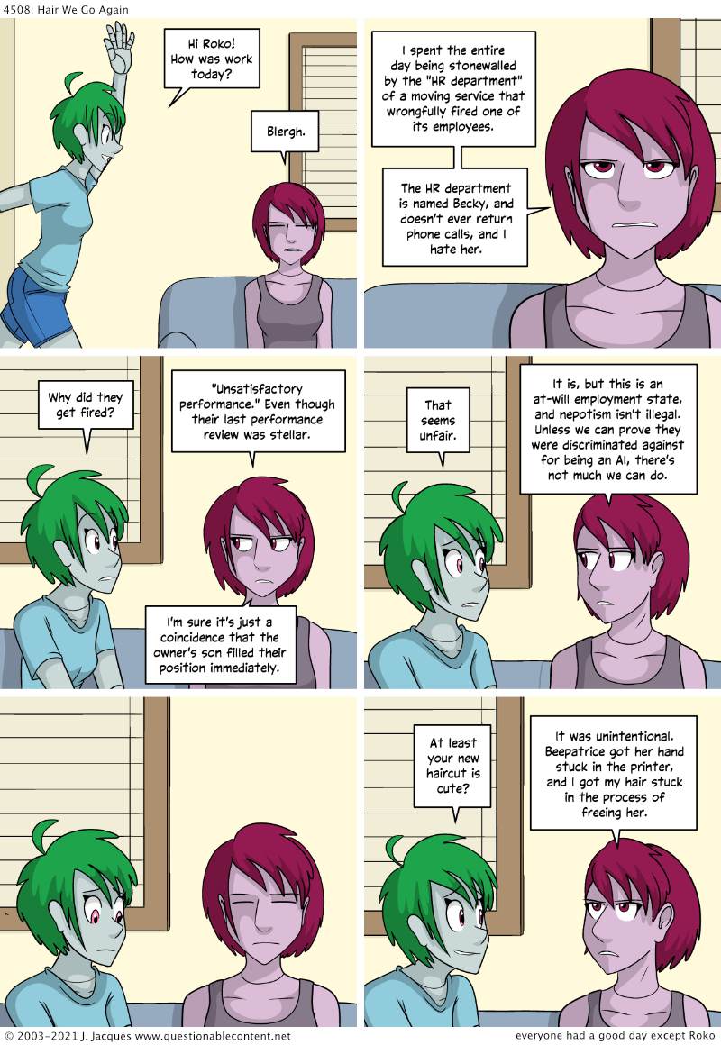 Questionable Content 21.4.2021