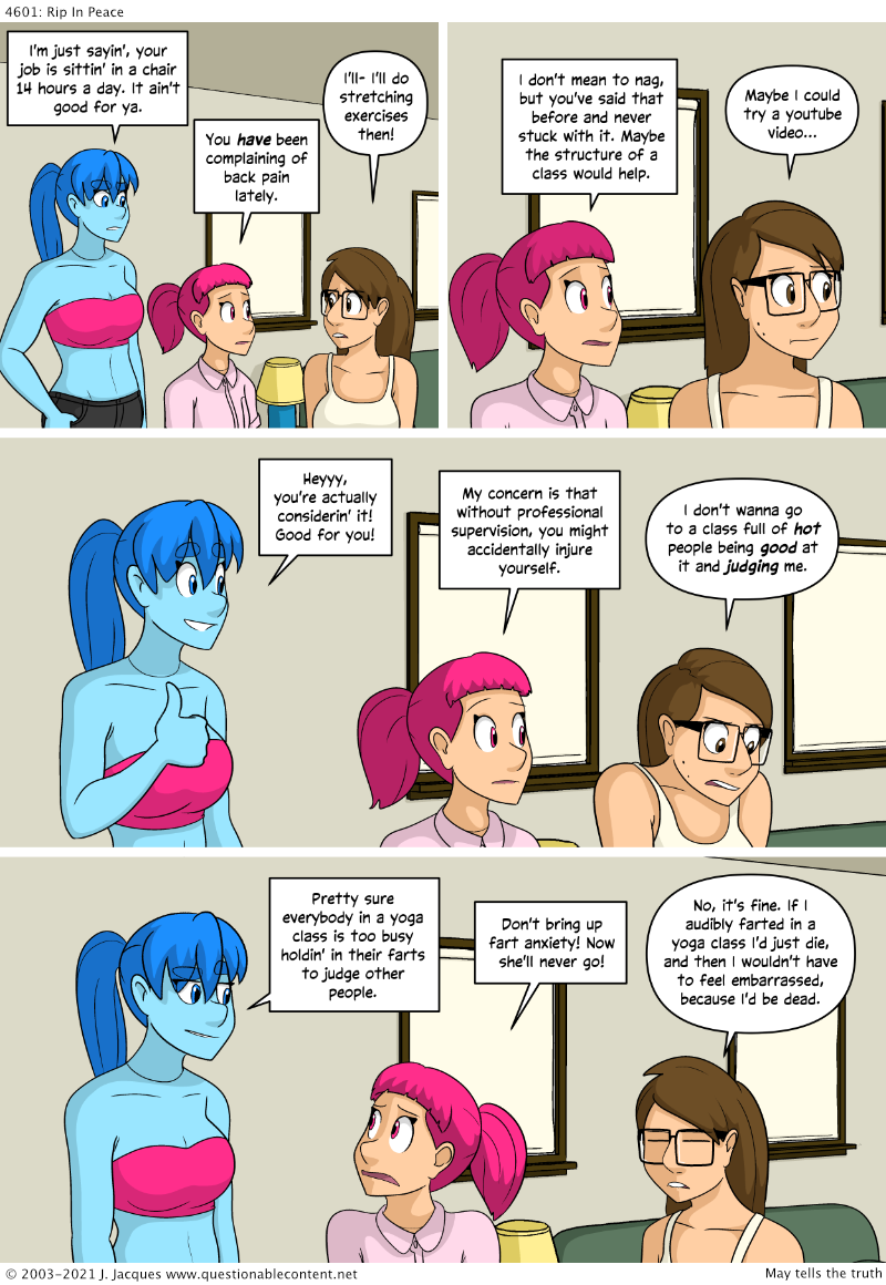 Questionable Content 30.8.2021