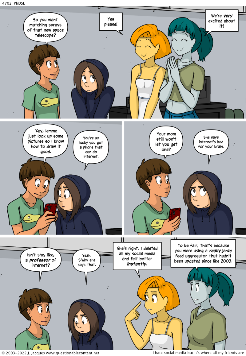 Questionable Content 18.1.2022