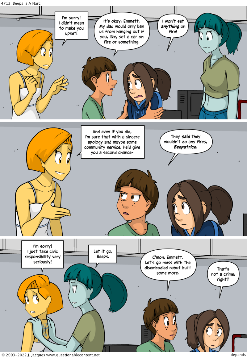 Questionable Content 2.2.2022