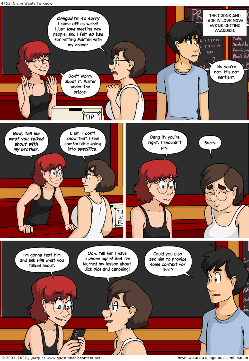 Questionable Content 30.3.2022