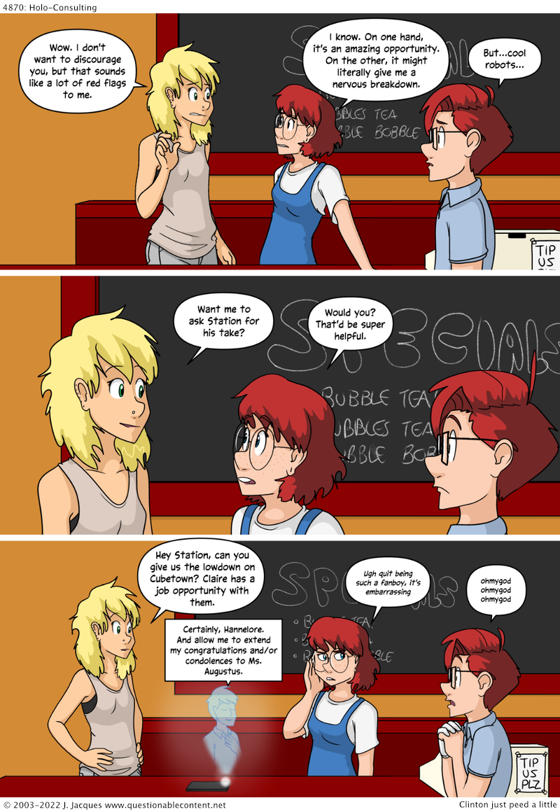 Questionable Content 9.9.2022