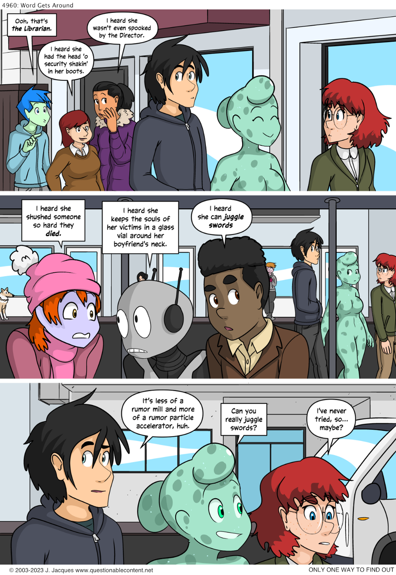 Questionable Content 13.1.2023