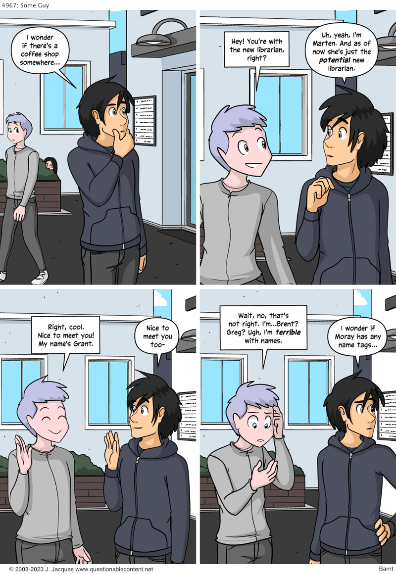 Questionable Content 24.1.2023