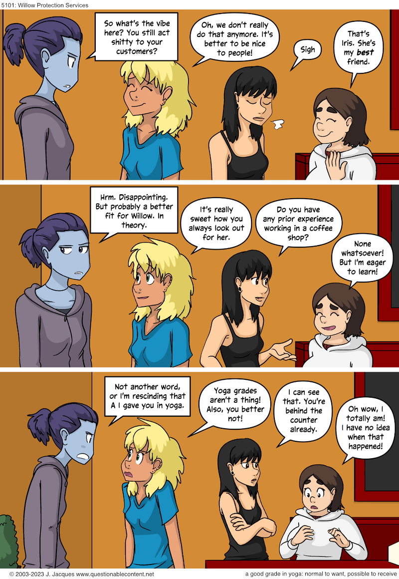 Questionable Content 31.7.2023