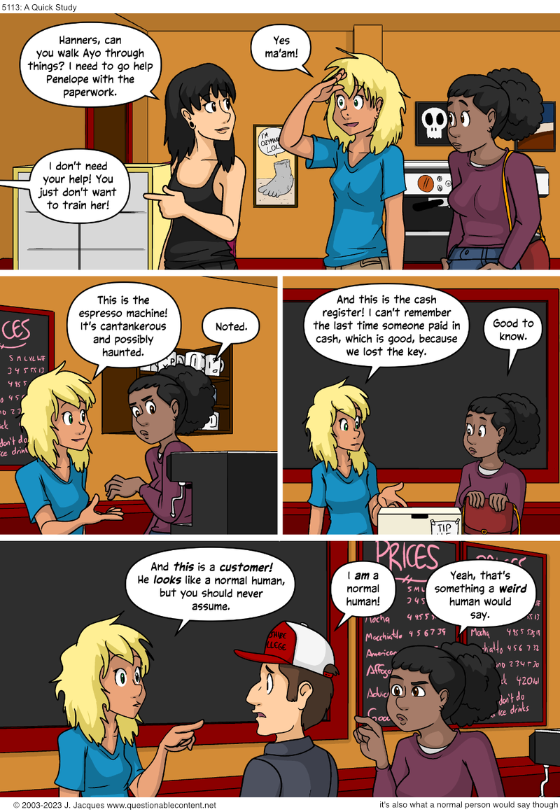 Questionable Content 16.8.2023