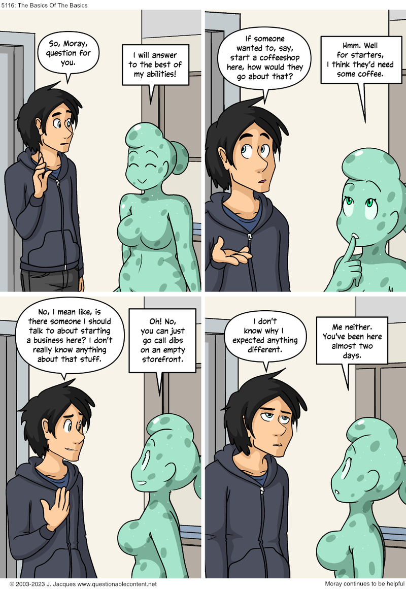 Questionable Content 21.8.2023