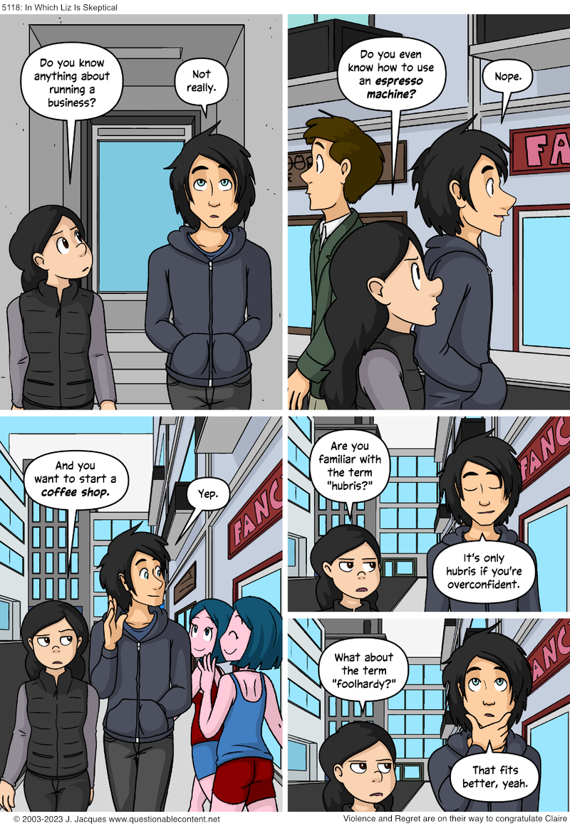 Questionable Content 23.8.2023