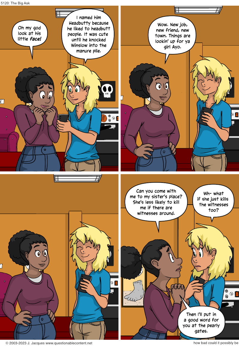 Questionable Content 25.8.2023