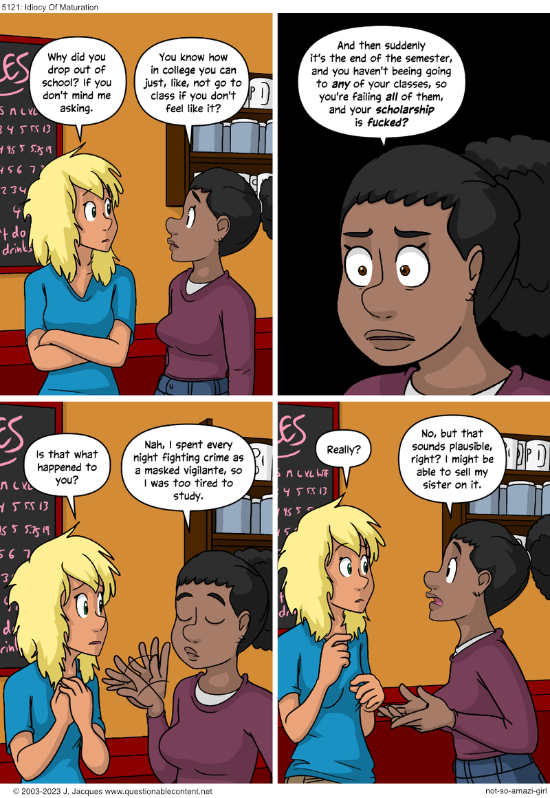 Questionable Content 28.8.2023