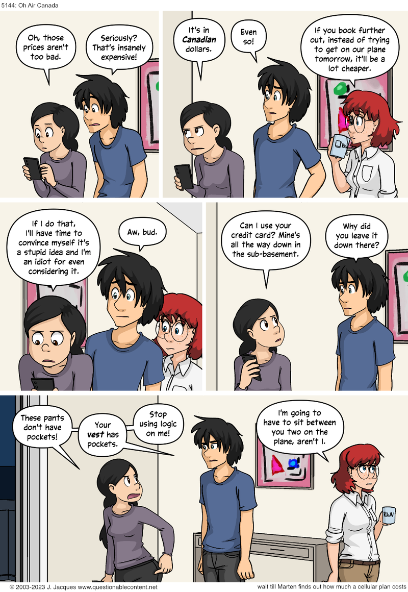 Questionable Content 28.9.2023