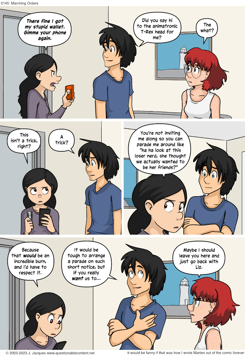 Questionable Content 29.9.2023