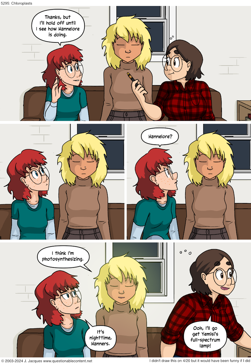 Questionable Content 26.4.2024