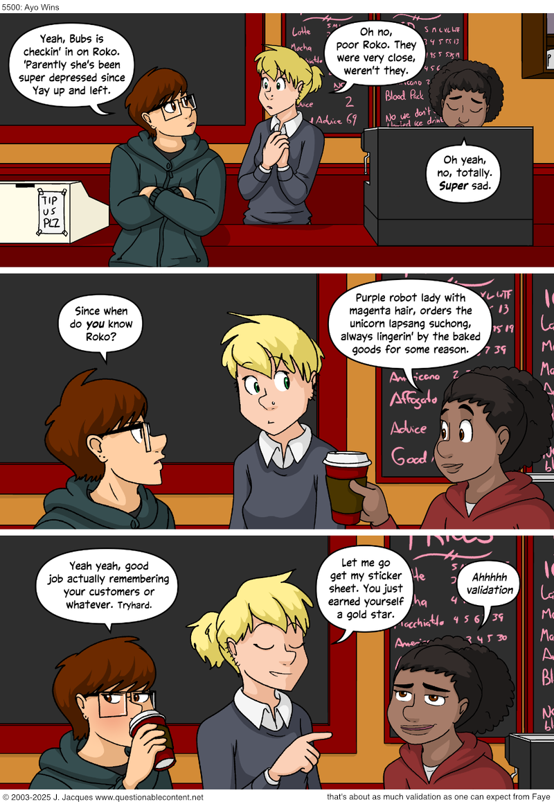 Questionable Content 6.2.2025